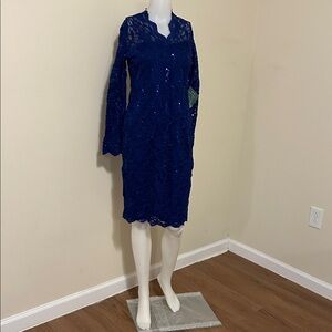 Blu Sage | Dresses | Blu Sage Elegant Navy Lace Dress | Poshmark